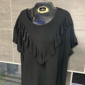 NWT Black Ruffle shirt